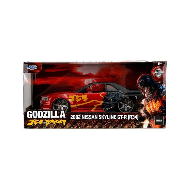 Jada GODZILLA 2002 Nissan SkyLine R34 / Die Cast Car