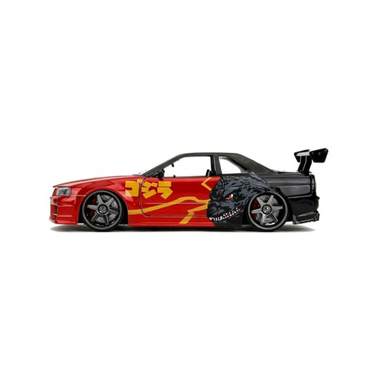 Jada GODZILLA 2002 Nissan SkyLine R34 / Die Cast Car
