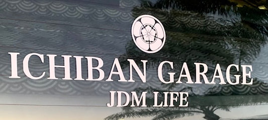 Ichiban Garage vinyl window banner / sticker
